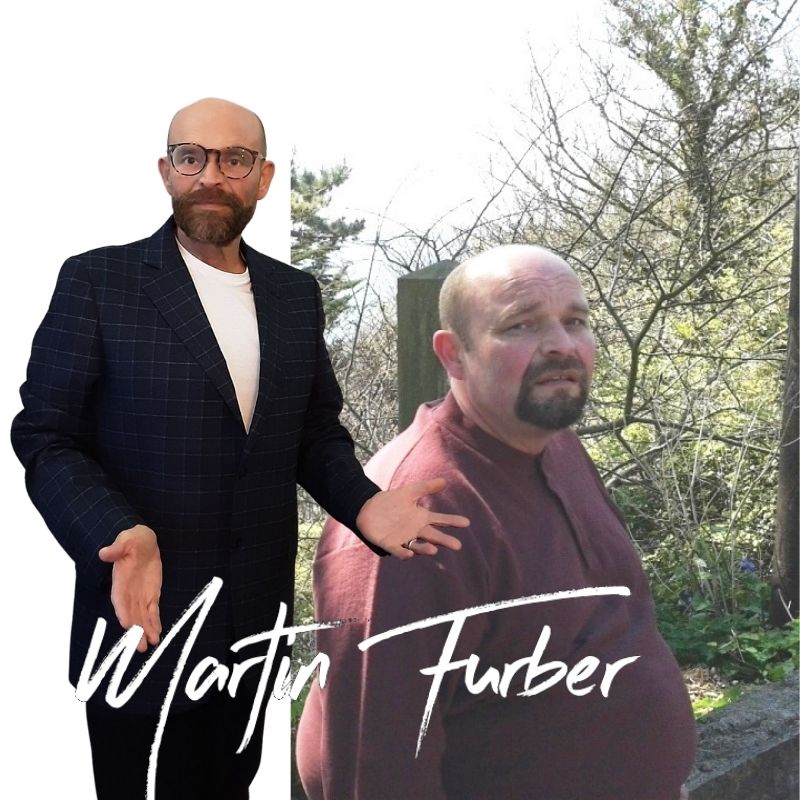 hypnotherapist martin furber before and after 9 stone weight loss